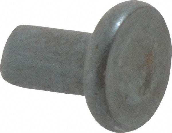 RivetKing - 0.15" Body Diam, Flat Steel Tinners Solid Rivet - 0.291" Length Under Head - USA Tool & Supply