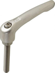 KIPP - 5/16-18, 17/32" Hub Diam, Stainless Steel Threaded Stud Adjustable Clamping Handle - 1-31/32" Stud Length, 74.5mm OAL, 42.5mm High - USA Tool & Supply