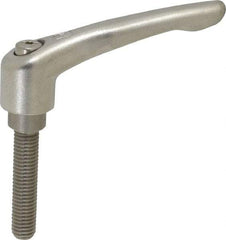 KIPP - 1/2-13, 3/4" Hub Diam, Stainless Steel Threaded Stud Adjustable Clamping Handle - 60mm Stud Length, 109mm OAL, 63mm High - USA Tool & Supply