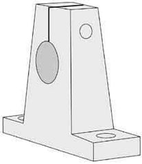 Thomson Industries - 8mm Diam, Malleable Iron Alloy Shaft Support - Plain Shafting - USA Tool & Supply