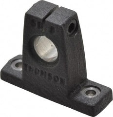 Thomson Industries - 1/2" Diam, Malleable Iron Alloy Shaft Support - Plain Shafting - USA Tool & Supply