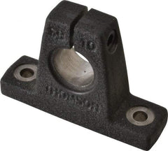 Thomson Industries - 5/8" Diam, Malleable Iron Alloy Shaft Support - Plain Shafting - USA Tool & Supply