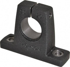 Thomson Industries - 1-1/4" Diam, Malleable Iron Alloy Shaft Support - Plain Shafting - USA Tool & Supply