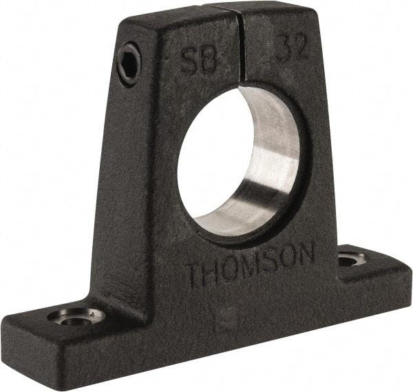 Thomson Industries - 2" Diam, Malleable Iron Alloy Shaft Support - Plain Shafting - USA Tool & Supply