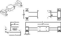 Thomson Industries - Manually Driven Linear Motion System - 12" Long x 1-3/4" Wide - USA Tool & Supply