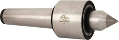 Riten - MT5 Taper Shank, 3-1/16" Head Diam Carbide Tipped Live Center - 5,000 Max RPM, 2-25/32" Head Length, 1-3/8" Point Diam, 2-3/8" Point Len, 1,000 Lb Max Workpc, 1" Tip Diam, Standard Point - USA Tool & Supply