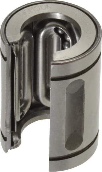 Thomson Industries - 1/2" Inside Diam, 85 Lbs. Dynamic Capacity, Open Linear Bearing - USA Tool & Supply