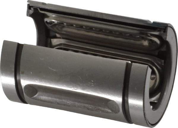 Thomson Industries - 1" Inside Diam, 350 Lbs. Dynamic Capacity, Open Linear Bearing - USA Tool & Supply