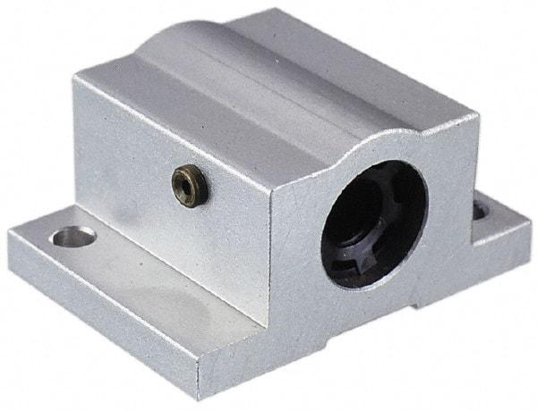 Thomson Industries - 3/4" Inside Diam, 600/1200 Lbs. Dynamic Capacity, Closed Twin Pillow Block Linear Bearing - 1-3/4" Overall Height x 2-3/4" Overall Width - USA Tool & Supply