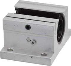 Thomson Industries - 1/2" Inside Diam, 180/360 Lbs. Dynamic Capacity, Open Single Pillow Block Linear Bearing - 1.13" Overall Height x 2" Overall Width - USA Tool & Supply