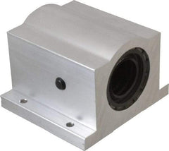 Thomson Industries - 1-1/4" Inside Diam, 2350/4700 Lbs. Dynamic Capacity, Closed Single Pillow Block Linear Bearing - 2.81" Overall Height x 4" Overall Width - USA Tool & Supply