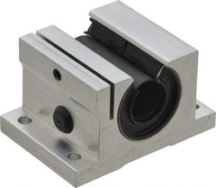 Thomson Industries - 5/8" Inside Diam, 620/1240 Lbs. Dynamic Capacity, Open Single Pillow Block Linear Bearing - 1.44" Overall Height x 2-1/2" Overall Width - USA Tool & Supply