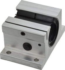 Thomson Industries - 3/4" Inside Diam, 1130/2260 Lbs. Dynamic Capacity, Open Single Pillow Block Linear Bearing - 1.56" Overall Height x 2-3/4" Overall Width - USA Tool & Supply