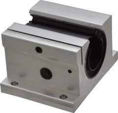 Thomson Industries - 1" Inside Diam, 1900/3800 Lbs. Dynamic Capacity, Open Single Pillow Block Linear Bearing - 2" Overall Height x 3-1/4" Overall Width - USA Tool & Supply