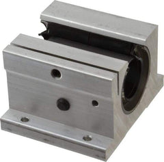 Thomson Industries - 1-1/4" Inside Diam, 2350/4700 Lbs. Dynamic Capacity, Open Single Pillow Block Linear Bearing - 2.56" Overall Height x 4" Overall Width - USA Tool & Supply