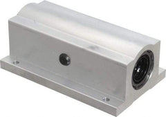 Thomson Industries - 3/4" Inside Diam, 1130/2260 Lbs. Dynamic Capacity, Closed Twin Pillow Block Linear Bearing - 1-3/4" Overall Height x 2-3/4" Overall Width - USA Tool & Supply