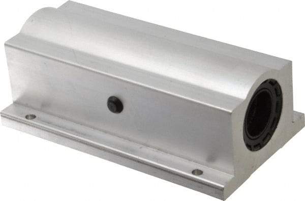 Thomson Industries - 1" Inside Diam, 1900/3800 Lbs. Dynamic Capacity, Closed Twin Pillow Block Linear Bearing - 2.19" Overall Height x 3-1/4" Overall Width - USA Tool & Supply