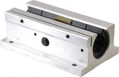 Thomson Industries - 3/4" Inside Diam, 1130/2260 Lbs. Dynamic Capacity, Open Twin Pillow Block Linear Bearing - 1.56" Overall Height x 2-3/4" Overall Width - USA Tool & Supply