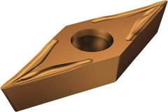 Sandvik Coromant - VCGT2203 UM Grade 1115 Carbide Turning Insert - TiAlN/AlCr2O3 Finish, 35° Diamond, 1/4" Inscr Circle, 1/8" Thick, 0.1mm Corner Radius - USA Tool & Supply