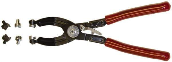 Mag-Mate - 10-1/2" OAL, Hose Clamp Pliers - 45° Jaw, Vinyl Coated Handles - USA Tool & Supply