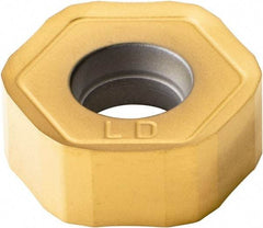Kennametal - HNGJ43 LD Grade KC725M Carbide Milling Insert - TiN/TiCN/TiN Finish, 0.1764" Thick, 12mm Inscribed Circle - USA Tool & Supply