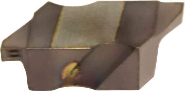 Sumitomo - 3047SG CB Grade EH520V, 0.047" Cutting Width Carbide Grooving Insert - 0.075" Max Depth of Cut, Neutral, 0.005 to 0.01" Corner Radius, TiAlN Finish - USA Tool & Supply