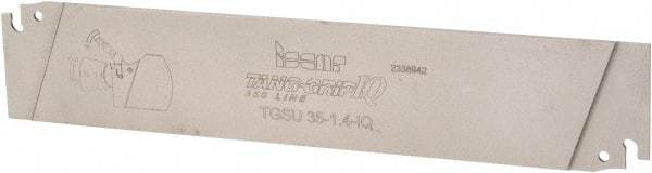 Iscar - 1.378" Blade Height, 0.041" Blade Width, 7.087" OAL, Neutral Cut, Single End Indexable Cut-Off Blade - TGSU Blade, Tang-GripIQ Series - USA Tool & Supply