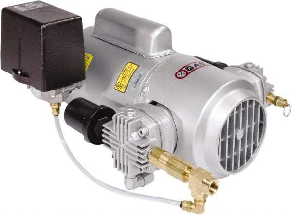 Gast - 1/2 hp, 4.5 CFM, 50 Max psi Piston Compressor Pump - 115/230-1 Volt, 16.02" Long x 13.14" Wide x 8.62" High - USA Tool & Supply