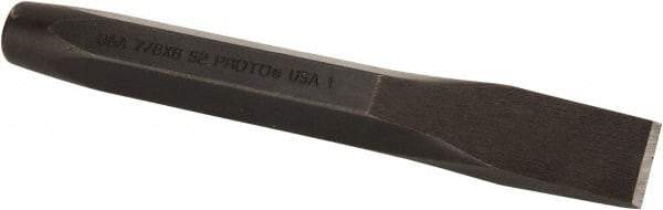 Proto - 8" OAL x 1" Blade Width Cold Chisel - 1" Tip, 7/8" Stock, Steel Handle - USA Tool & Supply