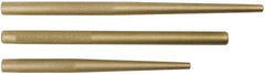 Proto - 3 Piece, 3/8 to 3/4", Drift Punch Set - Round Shank, Brass, Comes in Tool Roll - USA Tool & Supply