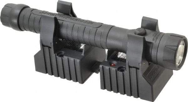 Streamlight - White LED Bulb, 130 Lumens, Industrial/Tactical Flashlight - Black Plastic Body, 1 NiCad Battery Included - USA Tool & Supply