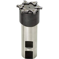 Iscar - Shank Connection, 1.575" Cutter Diam, 4 Tooth Indexable Slotting Cutter - 1" Shank Diam, TRIB Toolholder, TRI Insert, Right Hand Cutting Direction - USA Tool & Supply