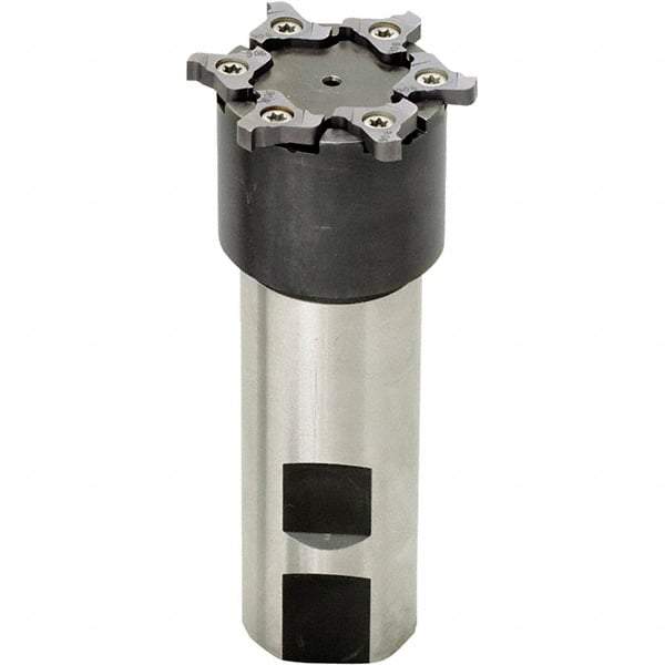 Iscar - Shank Connection, 1.575" Cutter Diam, 4 Tooth Indexable Slotting Cutter - 1" Shank Diam, TRIB Toolholder, TRI Insert, Right Hand Cutting Direction - USA Tool & Supply