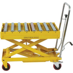 Wesco Industrial Products - 660 Lb Capacity Manual Hydraulic Scissor Lift Table - 12-1/2" to 38-1/4" Lift Height, 32-1/2" Platform Length x 19-1/2" Platform Width - USA Tool & Supply