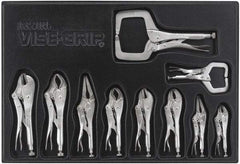 Irwin - 10 Piece Locking Plier Set - Comes in Plastic Tray - USA Tool & Supply