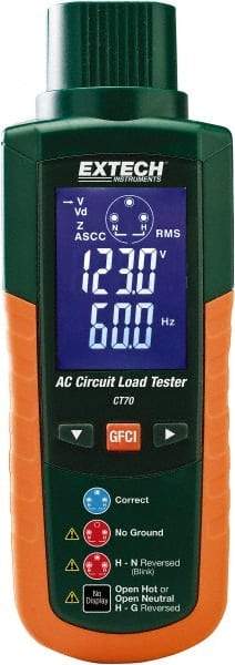 Extech - Receptacle Tester - 240 VAC - USA Tool & Supply