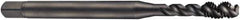 DORMER - M20x2.50 Metric Coarse 4 Flute 6H Bottoming Spiral Flute Tap - Cobalt, Oxide Finish, 140mm OAL, Right Hand Flute, Right Hand Thread, Series EX016H - USA Tool & Supply