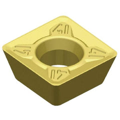 Kennametal - SDMT32.5 41 Grade X500 Carbide Milling Insert - TiN/TiC/TiN Finish, 0.156" Thick, 3/8" Inscribed Circle, 0.031" Corner Radius - USA Tool & Supply