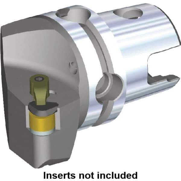 Kennametal - Right Hand Cut, Size KM63, RN.. Insert Compatiblity, Modular Turning & Profiling Cutting Unit Head - 43mm Ctr to Cutting Edge, 60mm Head Length, Through Coolant - USA Tool & Supply