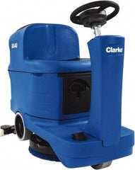 Clarke - 20" Cleaning Width, Battery Powered Floor Scrubber - 0.6 hp, 155 RPM, 39" Water Lift, 18.5 Gal Tank Capacity - USA Tool & Supply