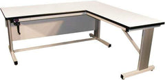 Proline - 72 Wide x 72" Deep x 42" High, Static Dissipative Workbench - Adjustable Height Legs, Beige - USA Tool & Supply
