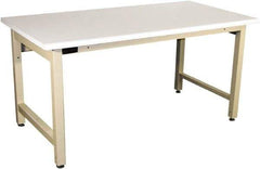 Proline - 60 Wide x 36" Deep x 36" High, Static Dissipative Workbench - Adjustable Height Legs, Beige - USA Tool & Supply