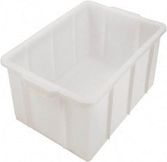 Dynalon Labware - 12.2 Gal, Clear Polyethylene Tote Container - Nesting, 23.4" Long x 14.4" Wide x 10" High - USA Tool & Supply