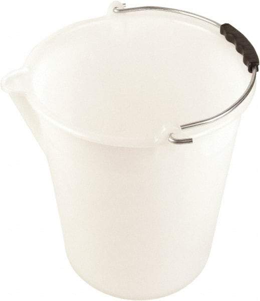 Dynalon Labware - 4-1/2 Gal Translucent Tapered Conical Polyethylene Bucket - 13-3/8" High x 12-3/16" Diam - USA Tool & Supply