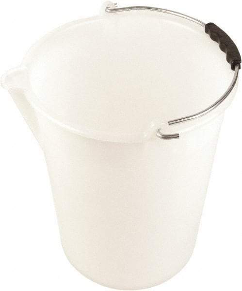 Dynalon Labware - 3-3/16 Gal Translucent Tapered Conical Polyethylene Bucket - 11-13/16" High x 11" Diam - USA Tool & Supply