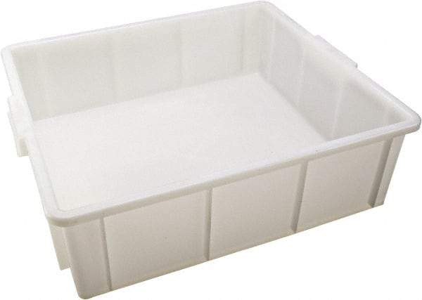 Dynalon Labware - White Polyethylene Tote Container - Stacking, 18" Long x 16.1" Wide x 5.6" High - USA Tool & Supply
