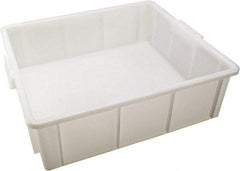 Dynalon Labware - White Polyethylene Tote Container - Stacking, 18" Long x 16.1" Wide x 5.6" High - USA Tool & Supply