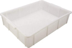 Dynalon Labware - White Polyethylene Tote Container - Stacking, 16.3" Long x 12.2" Wide x 3.8" High - USA Tool & Supply