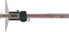 SPI - 0" to 12" Electronic Depth Gage - 0.0015" Accuracy, 0.0005" Resolution, 6" Base Length - USA Tool & Supply
