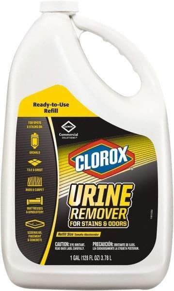 Clorox - 128 oz Bottle Liquid Bathroom Cleaner - Clean Floral Scent, Disinfectant, Urinals, Carpet, Upholstery & Concrete - USA Tool & Supply